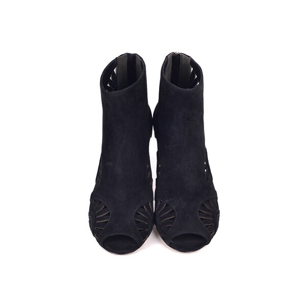 tory burch black suede booties