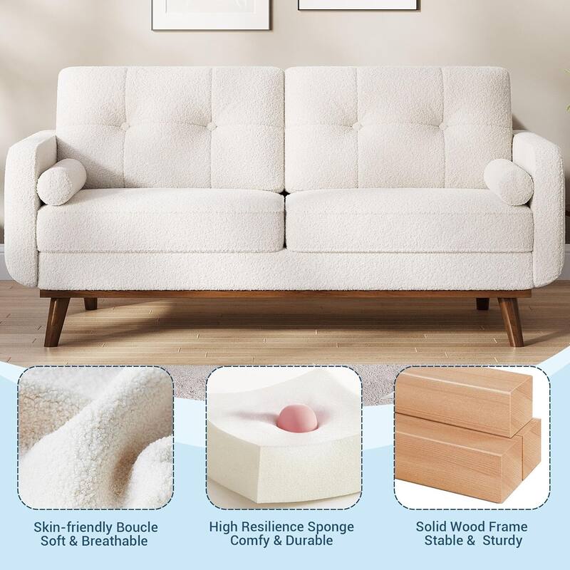 2 Seater Loveseat Sofa, with Deep Seat