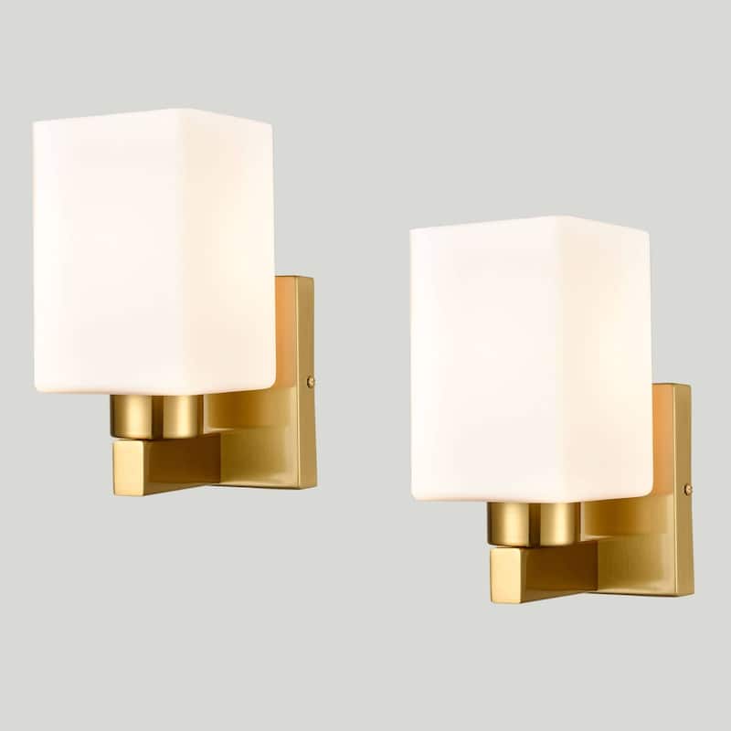 Apulia 2-Pack Wall Sconce Modern Bathroom Vanity Light - Brass