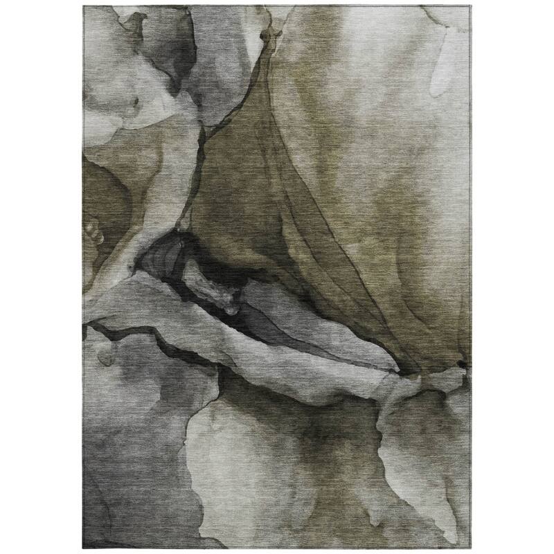 HomeRoots Abstract Transitional Rectangle Outdoor Rug