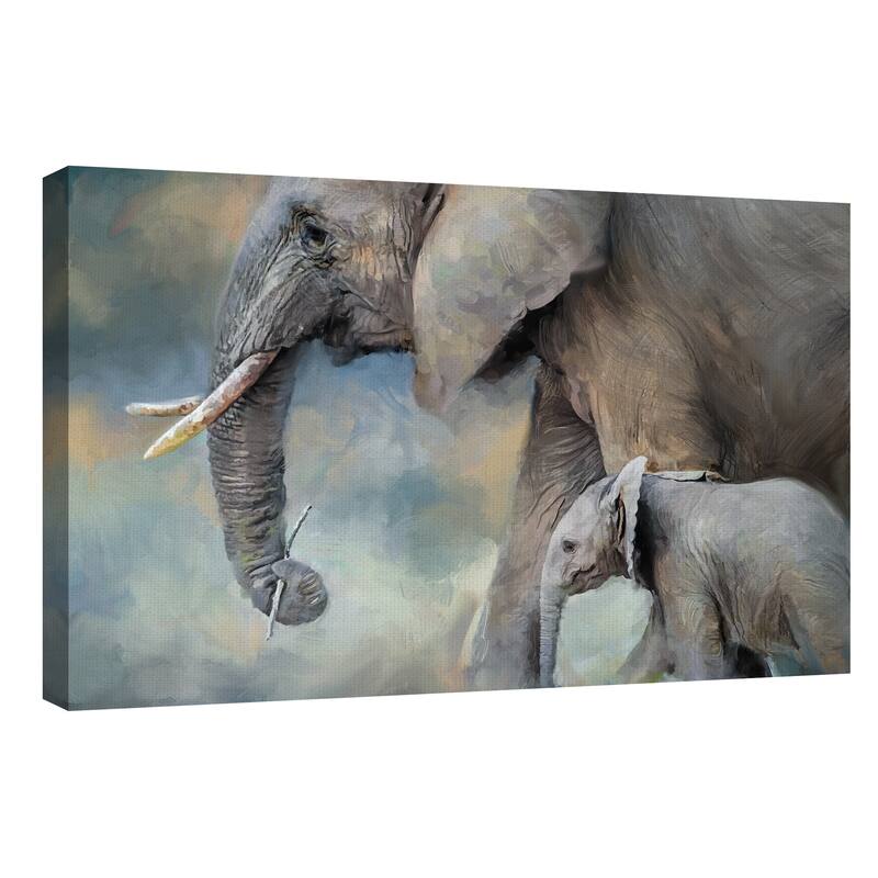 Elephant Family by Studio Arts Canvas Art Print