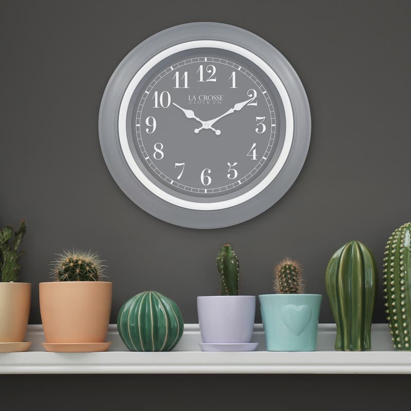 La Crosse Clock 18-Inch Louisa Analog Quartz Wall Clock