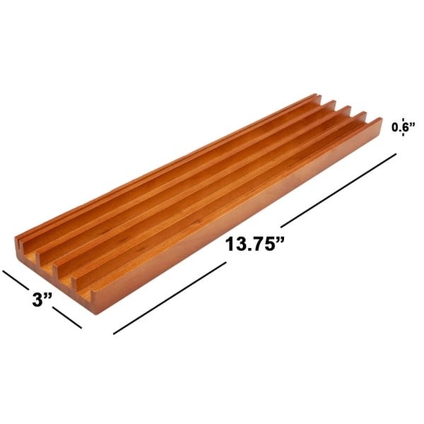 GSE™ Set of 4 Wood Domino & Playing Card Racks, Wooden Domino Trays/Holders for Mexican Train Dominoes and Cards Games