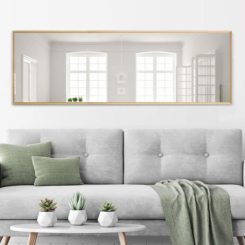 Full Length Mirror with Stand, Floor Mirror with Frame, Full Body Mirrors, Free Standing or Wall-Mounted Mirrors for Living Room