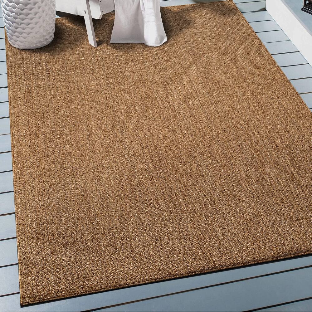 World Rug Gallery Diamond Grid Indoor/Outdoor Flat Woven Area Rug