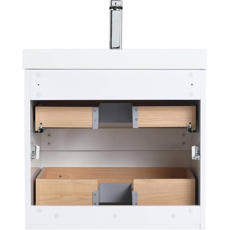 Blossom All Wood Wall Mounted Floating Bathroom Vanity with Sink