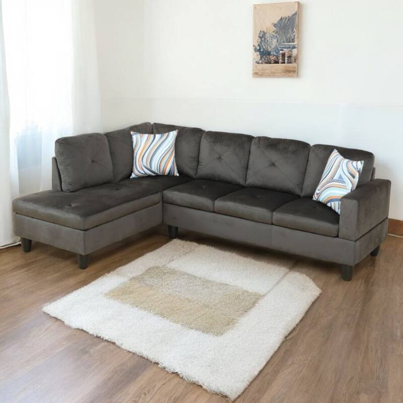 KISRAIS 97" Wide 2-Piece Upholstered Sectional Sofa Set for Small Space