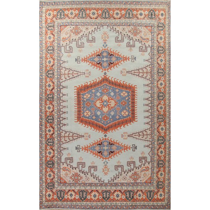 Geometric Viss Large Oriental Rug Hand-Knotted Wool Carpet - 11'6"x 17'9"