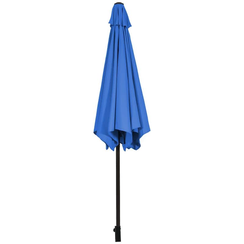 10 ft Outdoor Market Patio Table Umbrella Push Button Tilt Crank Lift