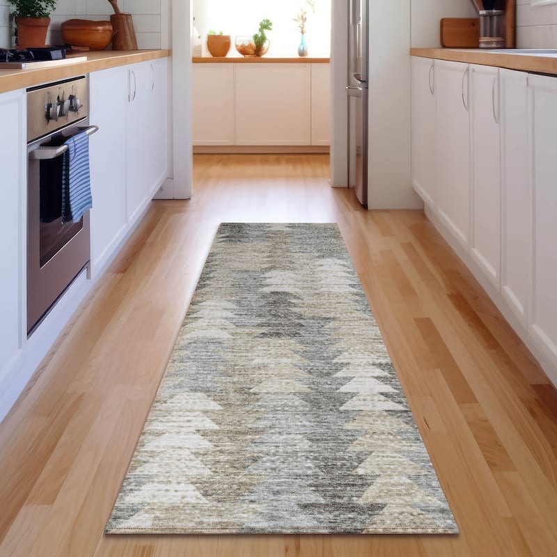 Premium Washable Super Soft Modern Global Mayfield Rug - Taupe - 2' 3" x 7' 6" - Runner