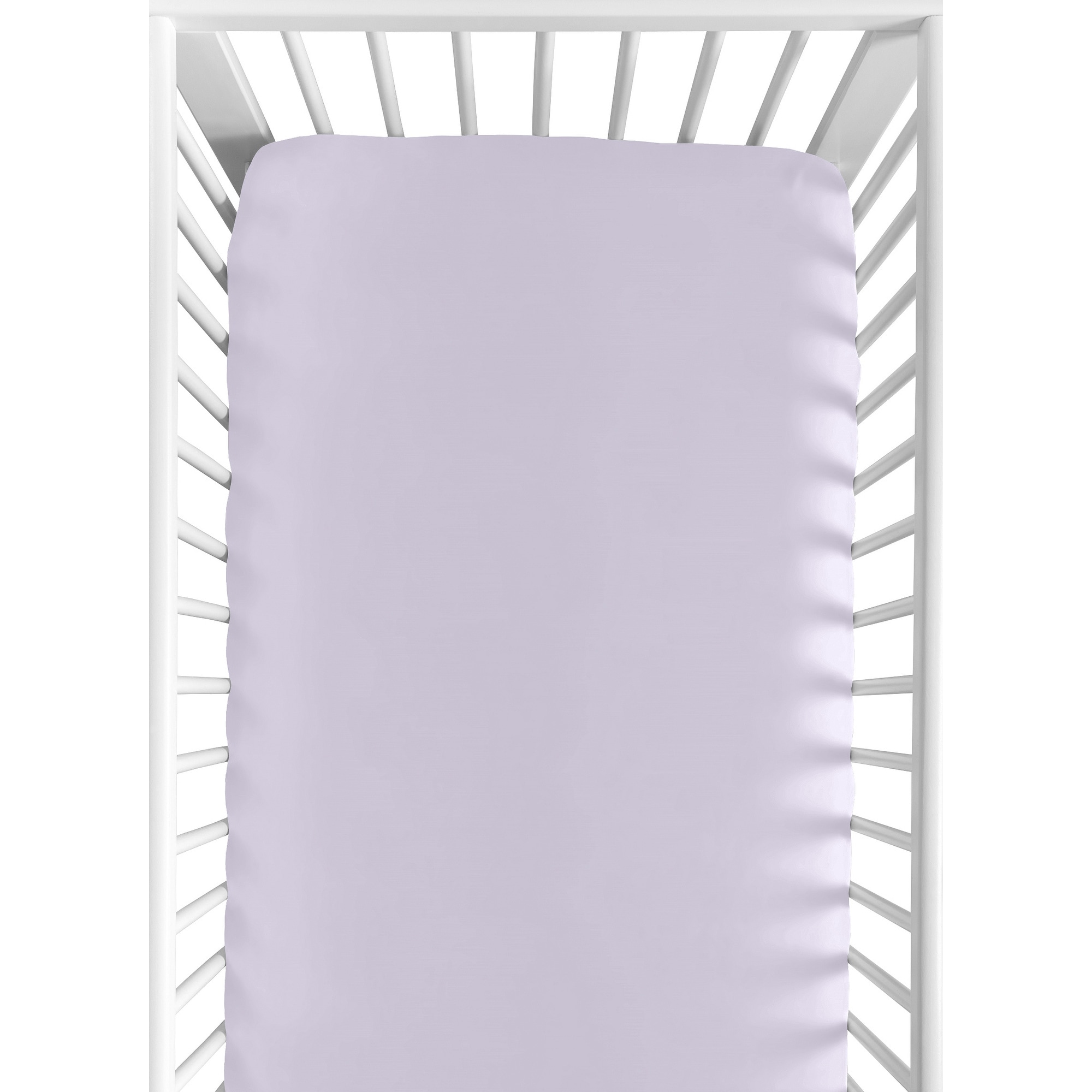 Sweet Jojo Designs Lavender Purple Watercolor Floral Collection Fitted Crib Sheet