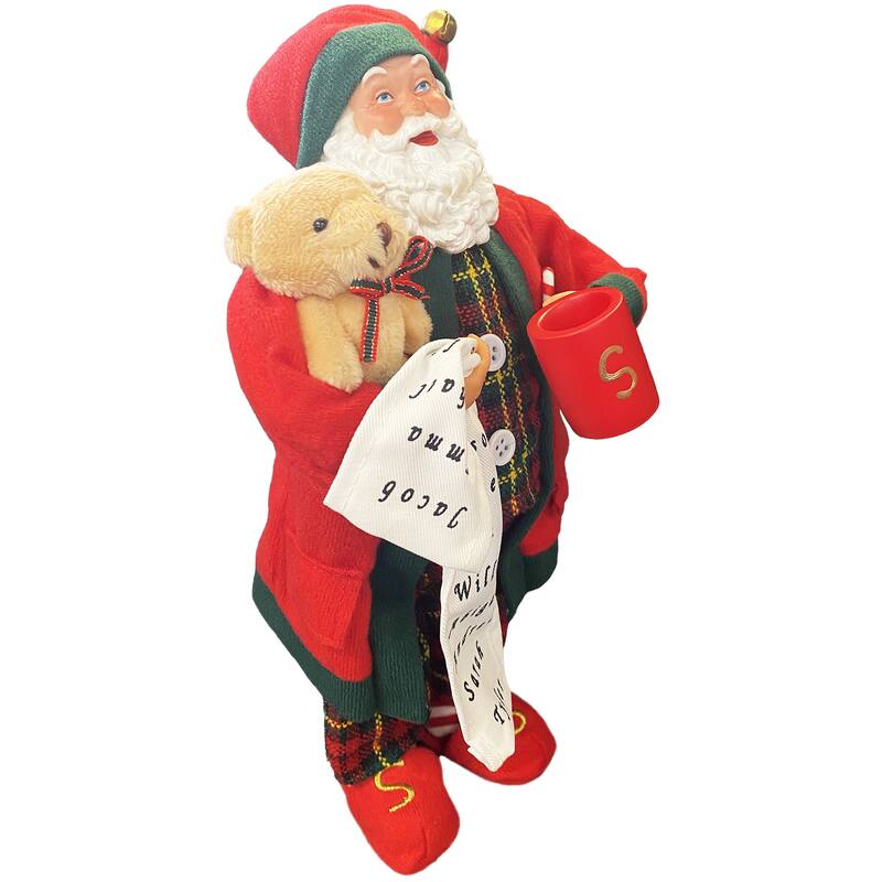 12" PJ Checking His List Claus