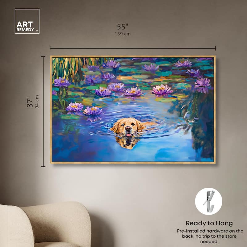 Watery Wag I Canvas by Art Remedy