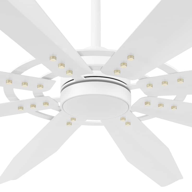MLiAN 60/72 inch 8 Blades Indoor LED Ceiling Fan with Remote control
