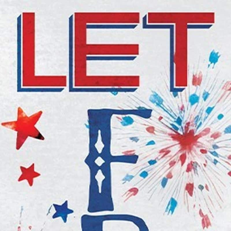 HomeRoots 36" Red White And Blue Solid Wood Let Freedom Ring Porch Sign