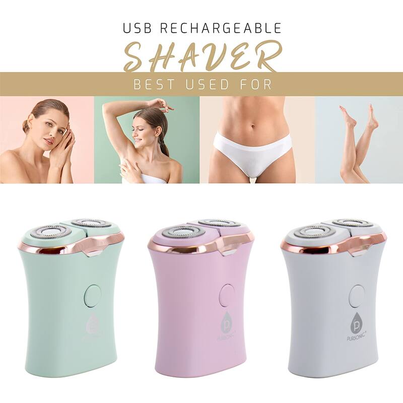 Pursonic LSUSBR360PK USB Rechargeable Compact Shaver in Pink