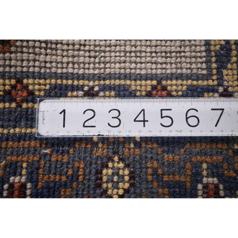 Oushak Indian Area Rug Handmade Floral Beige Wool Carpet - 4'1"x 5'11"