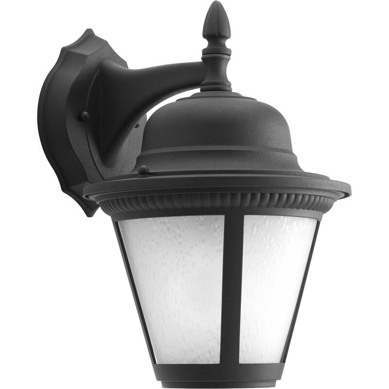 Progress Lighting Westport LED Outdoor Wall Sconce with White Seeded - Black
