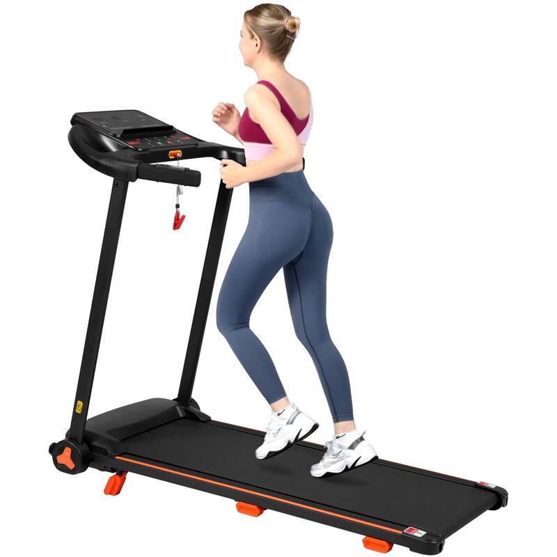 Treadmills for Home,2.5HP Quiet Folding Treadmill with Heart Rate Sensor,300lbs Weight Capacity, 7.5MPH, Incline Treadmill