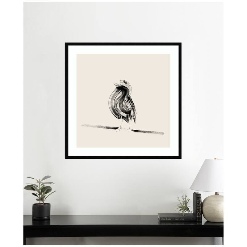 Kate and Laurel Bird on a Branch by Danushka Abeygoda Framed Wall Art Print