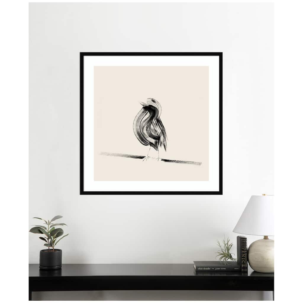 Kate and Laurel Bird on a Branch by Danushka Abeygoda Framed Wall Art Print