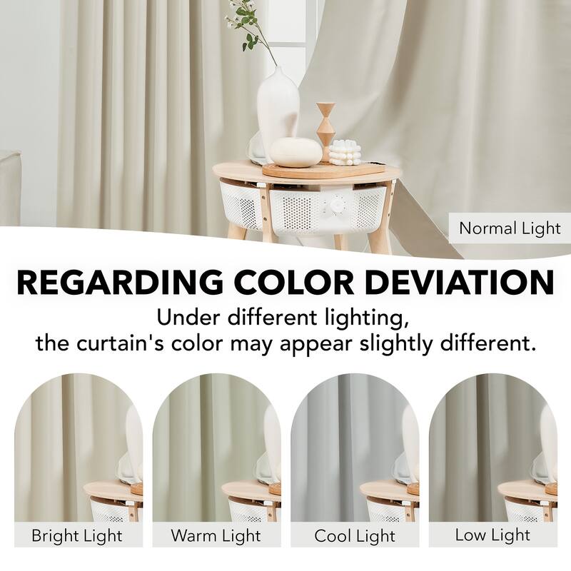 Deconovo Back Tab Blackout Curtains (2 Panel)