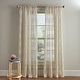 preview thumbnail 1 of 3, DKNY Shoreline Window Curtain Panel Pair 96 inches - Linen