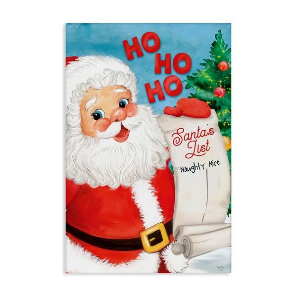 slide 2 of 7, Stupell Santa's Naughty Nice List Canvas Wall Art Design By Mollie B. 16 x 24