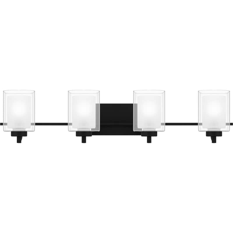 Kolt 4-Light Matte Black Vanity Light