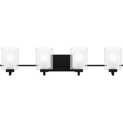 Kolt 4-Light Matte Black Vanity Light