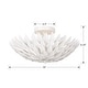 preview thumbnail 5 of 3, Broche 4 Light Matte White Ceiling Mount - 16'' W x 6.25'' H