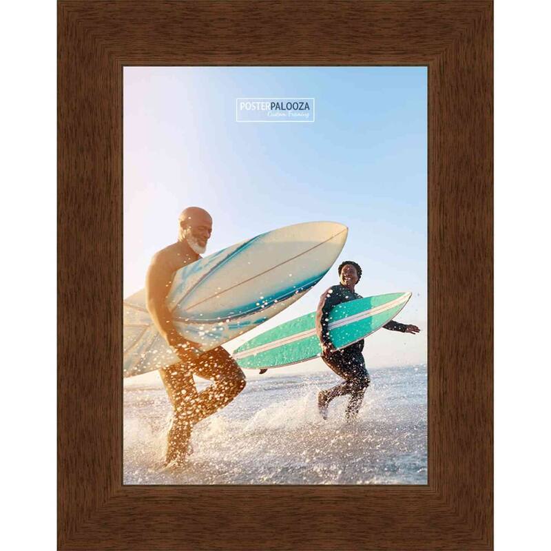 22x17 Traditional Walnut Complete Wood Picture Frame with UV Acrylic, Foam Board Backing, & Hardware