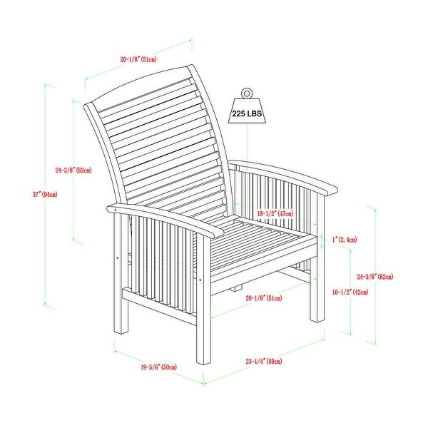 dimension image slide 2 of 3, Middlebrook Galveston 6-Piece Acacia Wood Outdoor Dining Set