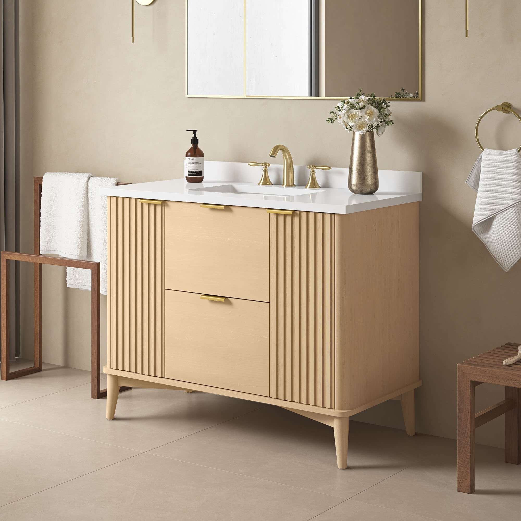 Miseno MV-BERK42-15VVA Indy 42" Free Standing Single Basin Vanity Set