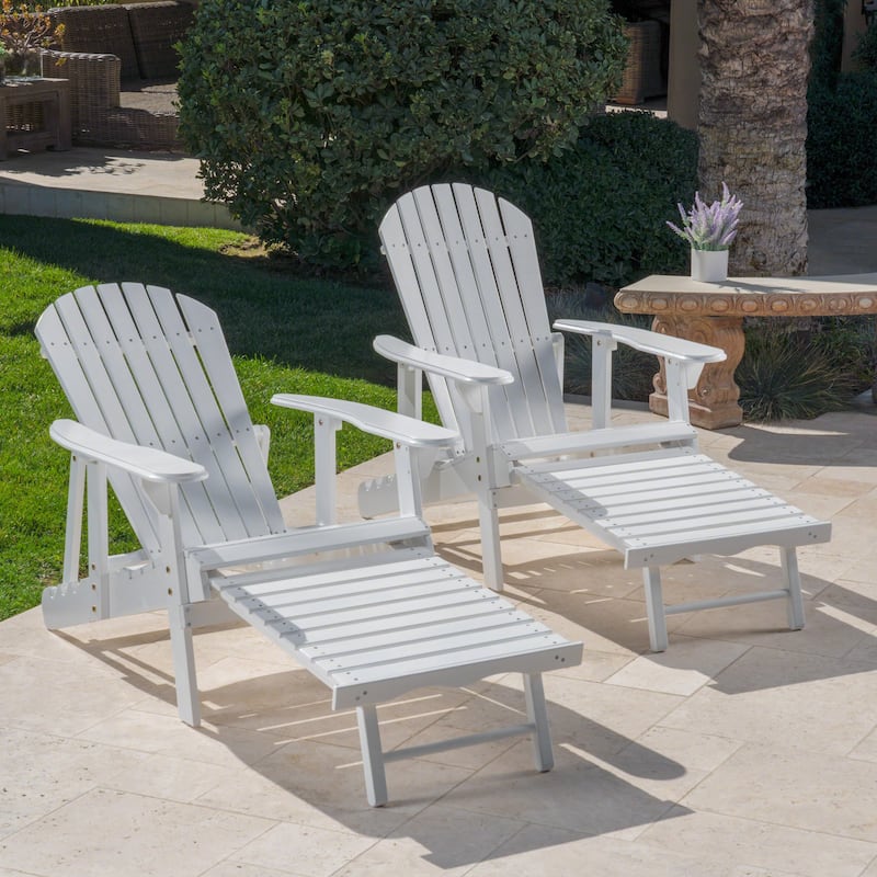 Hayle Reclining Wood Adirondack Chair (Set of 2) by Christopher Knight Home