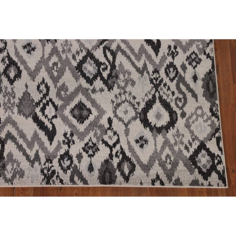 Beige Art & Craft Turkish Area Rug Machine Made Geometric Carpet - 5'0" x 8'0"