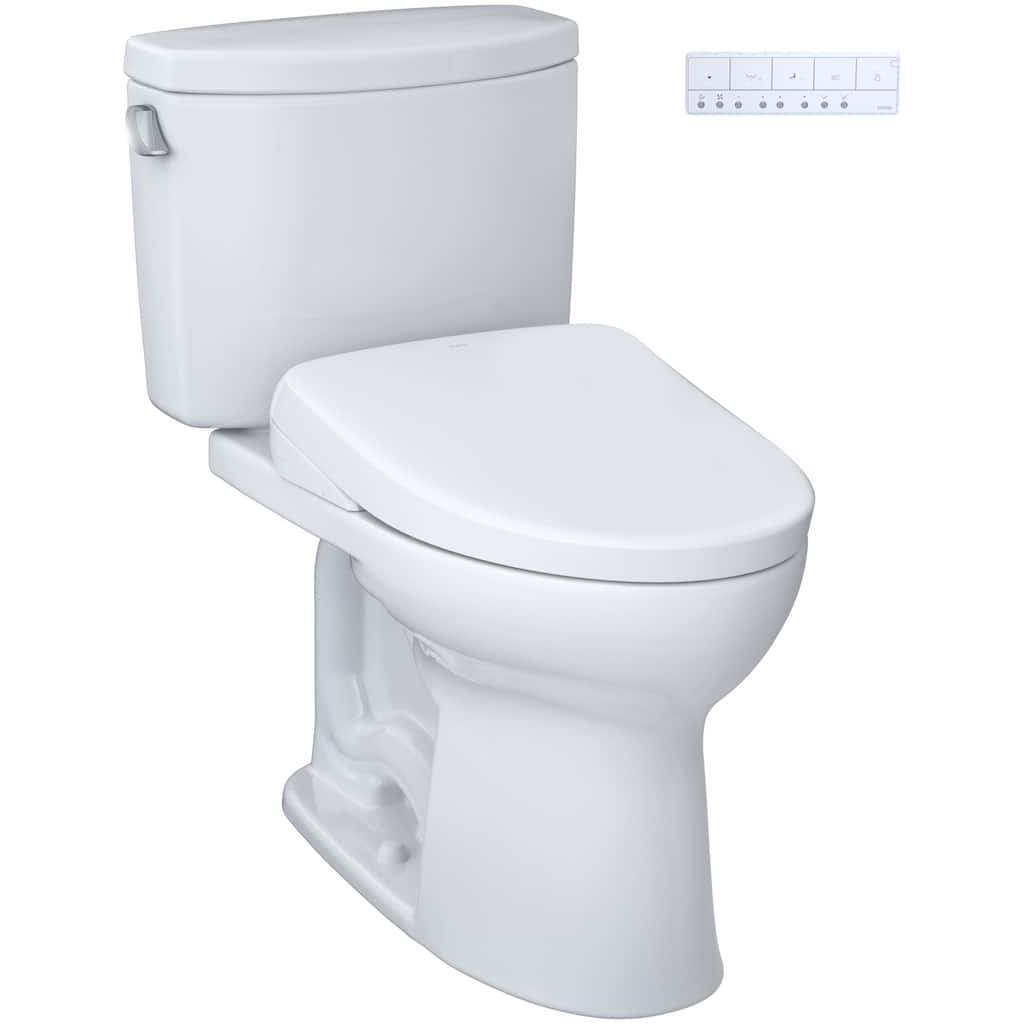 Toto MW4544736CEFGA#01 Drake II 1.28 GPF Two Piece Elongated Chair Height Toilet