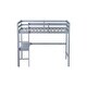preview thumbnail 10 of 28, Twin High Loft Bed with Safety Guardrail,Built-in desk,Ladder,Kids Bed Design