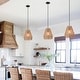 preview thumbnail 7 of 10, True Fine Bohemian Natural Jute Rope Island Mini Pendant Light with Black Hardware - 9.5 in.W - 9.5 in.W
