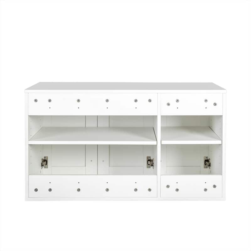 Stackable Wood Wall Mounted Storage Cabinet,White