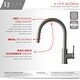 preview thumbnail 46 of 49, STYLISH Kitchen Sink Faucet Single Handle Pull Down Dual Mode in Stainless Steel - Faucet Height: 14 1/8" | Spout Height: 6 3/4"