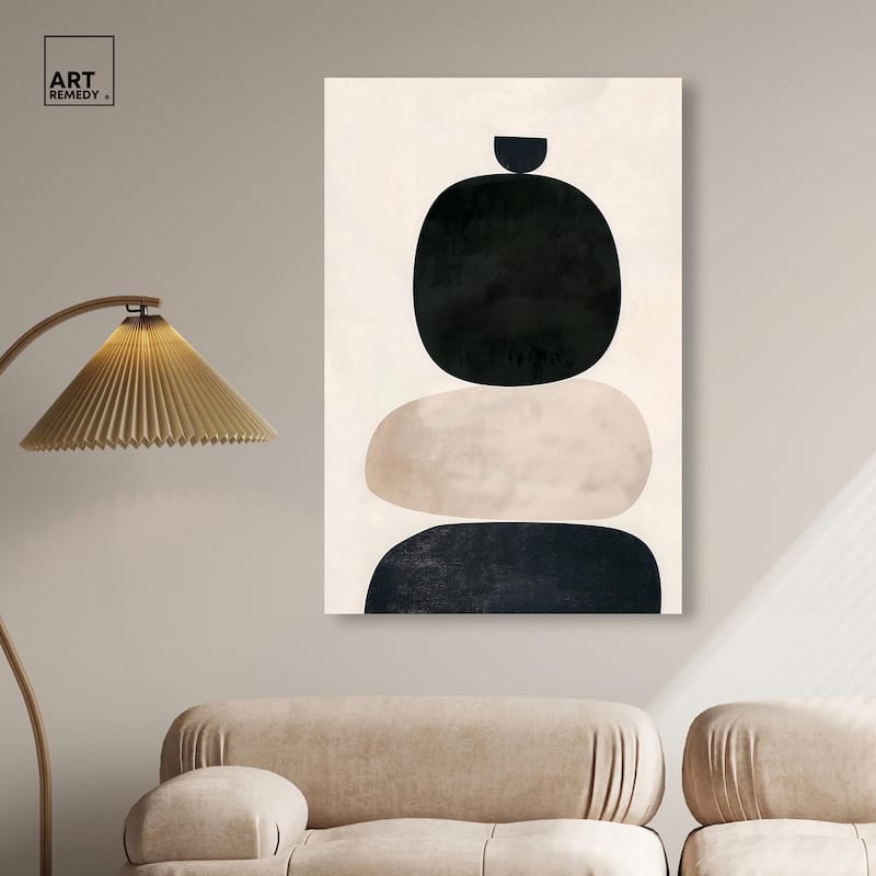 Pebble Pillars III Canvas by Art Remedy, Gallery Wrapped