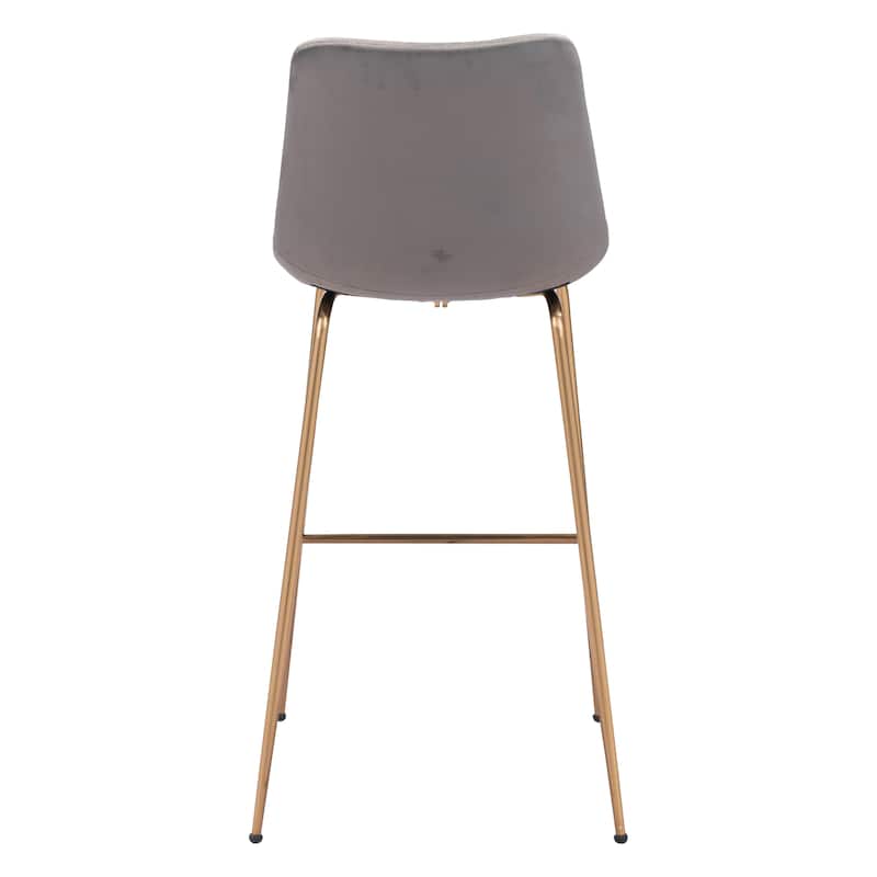 Brower Bar Chair Gray & Gold