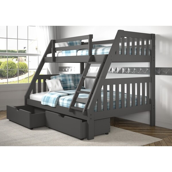 mission twin over full bunk bed