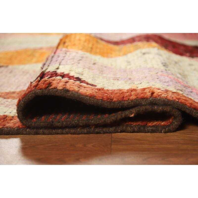 Trellis Moroccan Oriental Rug Hand-Knotted Bedroom Wool Carpet - 5'6" x 6'6"