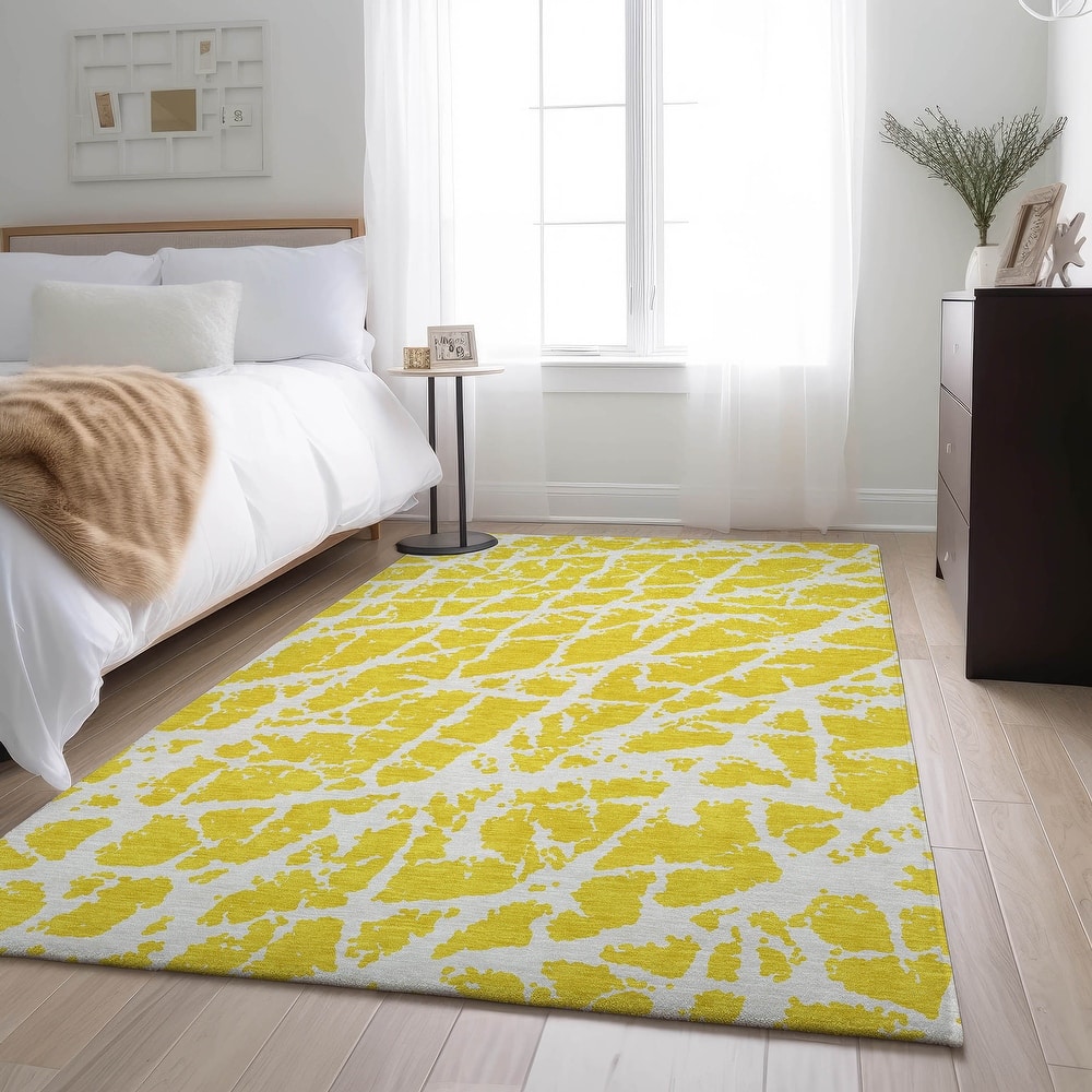 Premium Washable Super Soft Modern Crackle Mayfield Rug