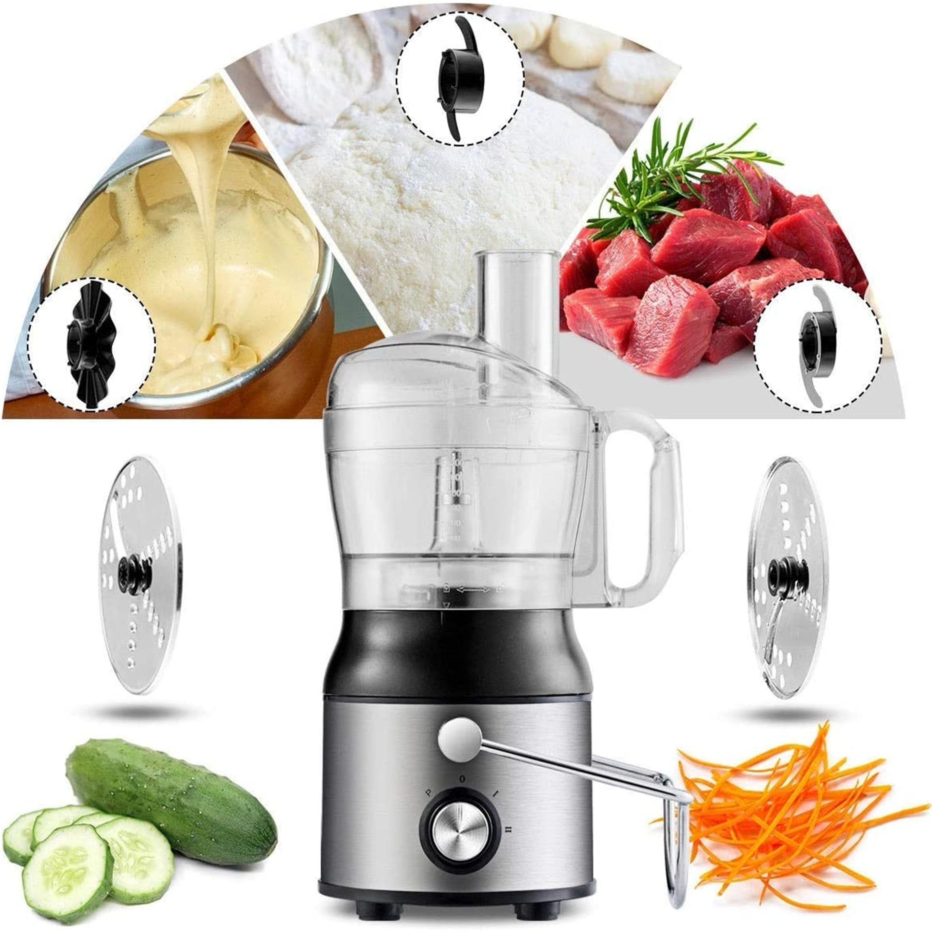 5-in-1 Food Processor Chopper Mixer Electric Large Blender Juicer 10 Cup55