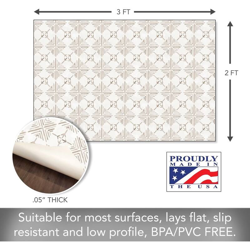 Rustic Retreat Deco-Floormat, Decorative Mat, Waterproof, Low Profile, Eco-Friendly Non Slip, Made in The USA (3' x 2')