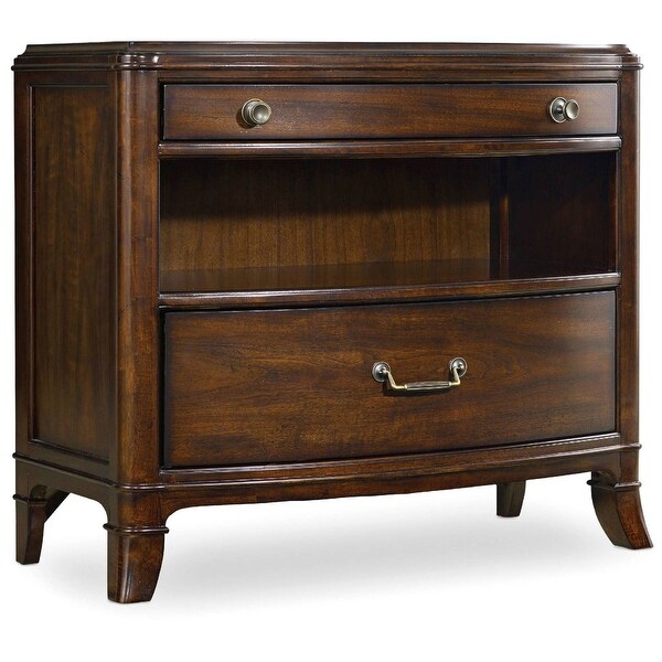 Hooker Furniture 5183-90116 35" Wide 2 Drawers Hardwood Nightstand from the Palisade Collection - Figured Walnut