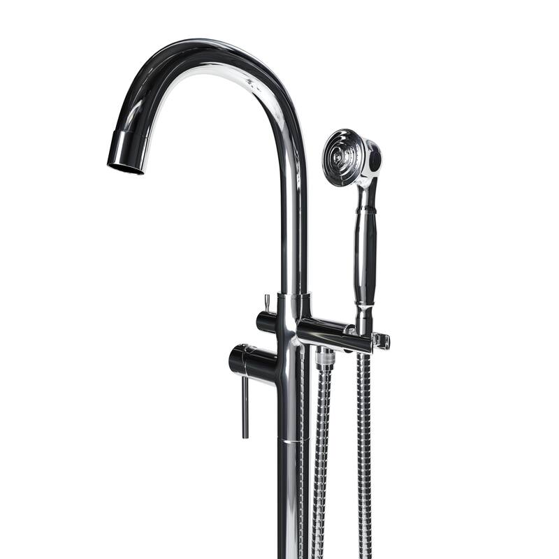 Neptune Single Handle Floor Mounted Gooseneck Freestanding Tub Filler
